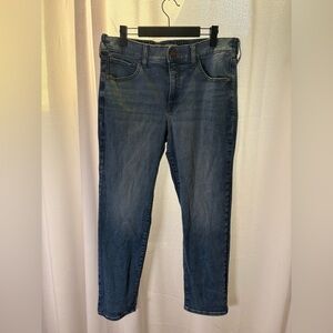 Upwest Jeans Vintage‎ Utility Denim Pant Elastic Shirt Waist size Large EUC 522